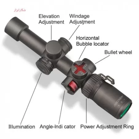 دوربین دیسکاوری WG-1.5-6×24 IRAI( (25.4mm)