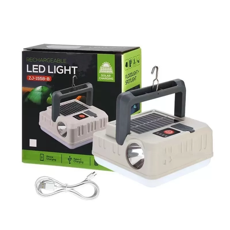 خرید و قیمت چراغ چادر خورشیدی LED LIGHT ZJ-1558-B در سایت شکارابزار