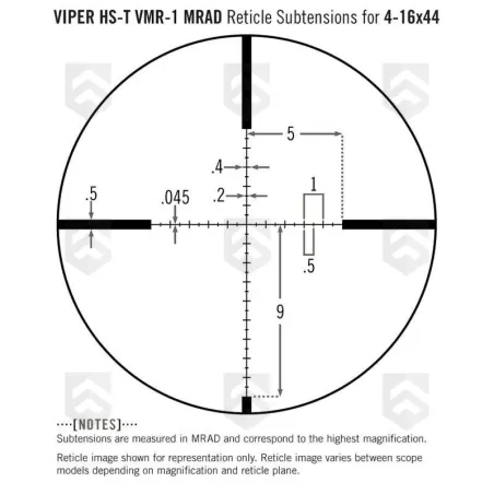 دوربین روی اسلحه ورتکس مدل وایپر 44*16-4 HS-T