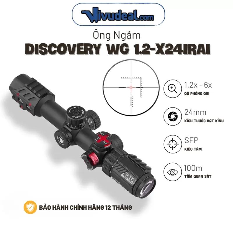 خرید و قیمت دوربین دیسکاوریWG 1.2-6×24 IRAI (30 mm) در سایت شکار ابزار