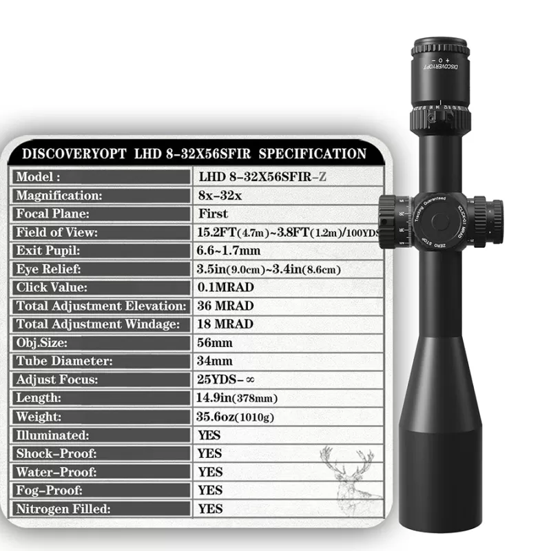 خرید و قیمت دوربین دیسکاوری LHD 8-32×56 SFIR-Z FFP در سایت شکارابزار