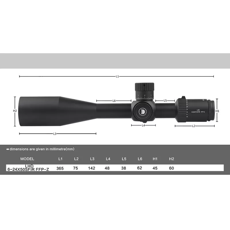 خرید و قیمت دوربین دیسکاوری LHD 6-24×50 SFIR FFP-L در سایت شکارابزار