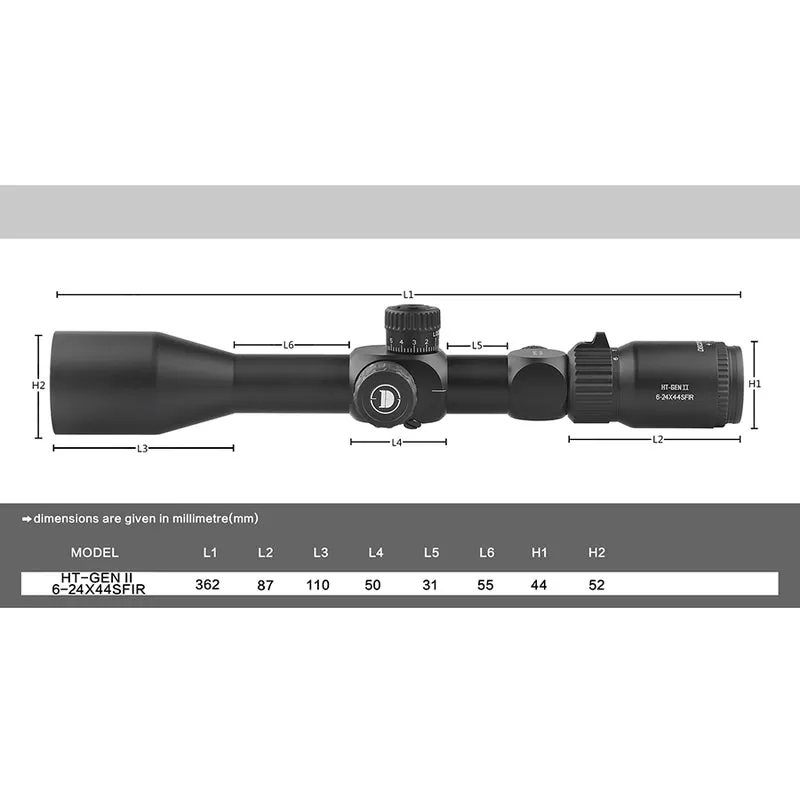 خرید و قیمت دوربین دیسکاوریHT-GENII 6-24×44 SFIR FFP در سایت شکارابزار